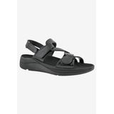 Extra Wide Width Women's Serenity Sandal by Drew in Black Combo (Size 7 1/2 WW)