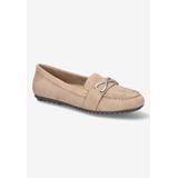 Extra Wide Width Women's Susmita Loafer by Bella Vita in Almond Suede Leather (Size 12 WW)