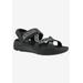 Extra Wide Width Women's Sloan Sandal by Drew in Black Combo (Size 9 WW)