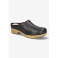 Extra Wide Width Women's Motto Clog Mule by Bella Vita in Black Leather (Size 9 1/2 WW)