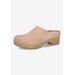 Women's Motto Clog Mule by Bella Vita in Almond Suede Leather (Size 10 M)