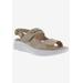 Wide Width Women's Selina Sandal by Drew in Natural (Size 7 1/2 W)