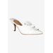 Wide Width Women's Mianna Mules by J. Renee in White (Size 9 W)