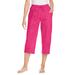 Plus Size Women's Boardwalk Capri by Woman Within in Raspberry Sorbet (Size 36 W)