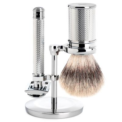 Mühle TRADITIONAL 3-teiliges Rasierset, Silvertip Fibre®, mit Rasierhobel Griffmaterial Metall verchromt Herren