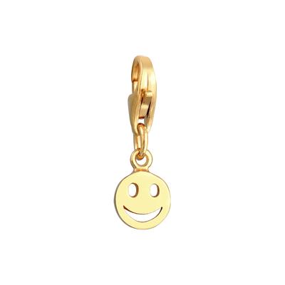 Nenalina - Charm mit Smiling Face Anhänger 925 Silber Charms & Kettenanhänger 1 ct Damen