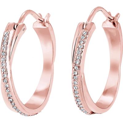 Elli Creole Verschlungen Kristalle Silber roségold Damen Image