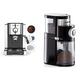 BEEM 3260 ESPRESSO-PERFECT Siebträgermaschine | Espressomaschine mit 20 bar Pumpe & ROMMELSBACHER Kaffeemühle EKM 200 – aromaschonendes Scheibenmahlwerk, 250 g, 110 Watt, schwarz