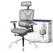 Nouhaus Inc ErgoPro Ergonomic Office Chair Aluminum in Gray | 50 H x 27.16 W x 27.16 D in | Wayfair NHO-0005SR