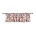 Bungalow Rose Lynnaya Floral Tailored 84" Window Valance Polyester in Red/Green | 21 H x 84 W x 1.95 D in | Wayfair