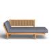 Birch Lane™ Fumero 79" Wide Outdoor Teak Patio Daybed w/ SunbCushions Wood/Natural Hardwoods/Sunbrella® Fabric Included in Gray/Brown | Wayfair