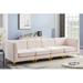 Everly Quinn Enson Velvet Modular Sectional Velvet in Pink | 31 H x 119 W x 33.5 D in | Wayfair 02D64C349565477FB1D3D60B445FF959