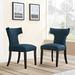 Curve Dining Side Chair by Modway Upholstered in Blue/Brown | 35.5 H x 23 W x 25 D in | Wayfair EEI-2741-AZU-SET