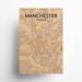 17 Stories Manchester United Kingdom City Map - Unframed Graphic Art Set Paper in White | 36 H x 24 W x 0.05 D in | Wayfair