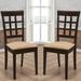 Classic Lattice Back and Upholstered Seat Dining Chairs (Set of 2)