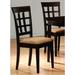 Cappuccino Grid Back Design Upholstered Dining Chairs (Set of 2)