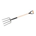 Dapetz ® Muck Fork 1100mm Gardening Tool Head L X W: 330 X 195mm Head Weight 0.9Kg. Suitable For Moving Manure, Straw & Hay And Also Has Varnished Wooden Shaft & MYD Handle