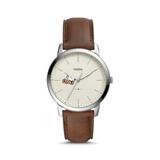 Fossil Silver Ohio Northern Polar Bears The Minimalist Brown Leather Watch