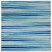 Washable Janna Ivory/Blue Rug by Linon Home Décor in Ivory