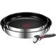 Tefal L97493 Ingenio Preference On 3-Piece Pan Set | Stackable | Non-Stick Coating | Suitable for Induction Cookers | Thermal Signal Temperature Indicator | Stainless Steel