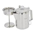 Hellery Camping Coffee Percolator Pot 304 Stainless Steel for Coffee Making Outdoor Traveling Campfire Stovetop Kettle 9 Cups