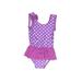 One Piece Swimsuit: Purple Polka Dots Sporting & Activewear - Size 0-3 Month