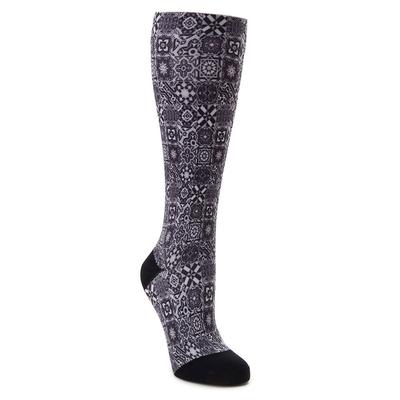 Alegria Women's Compression Socks Size L Black/White/Aztec