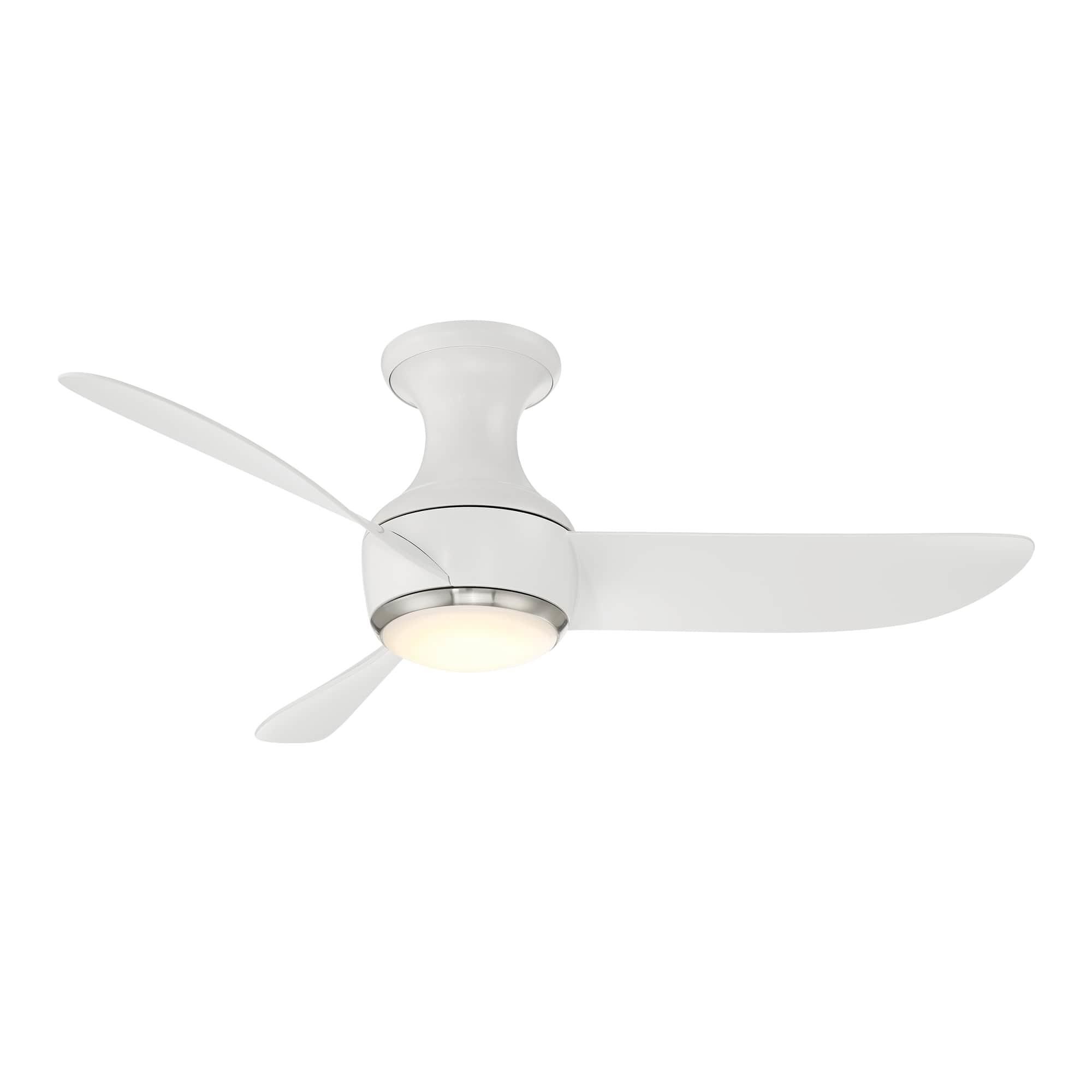 Modern Forms Corona Outdoor Rated 44 Inch Flush Mount Fan with Light Kit - FH-W2203-44L27BNMW