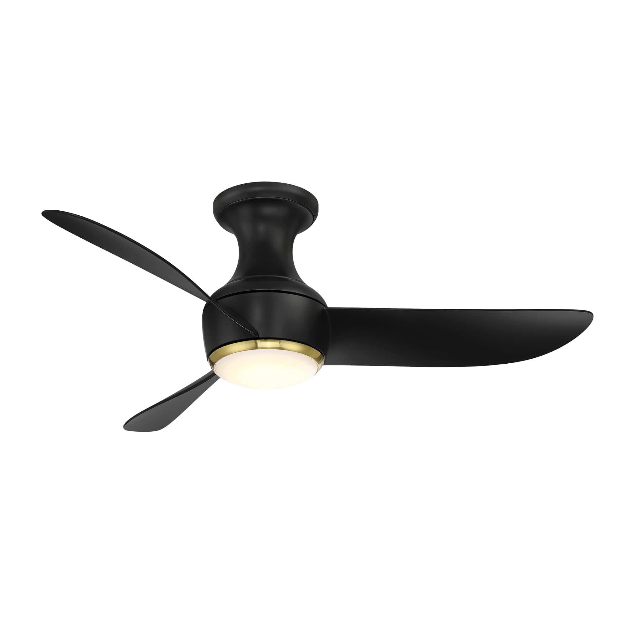 Modern Forms Corona Outdoor Rated 44 Inch Flush Mount Fan with Light Kit - FH-W2203-44L27SBMB