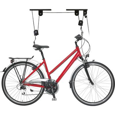 Relaxdays Fahrradlift, bis 20 kg, max. Deckenhöhe 4 m, Fahrrad Deckenhalterung mit Flaschenzug,