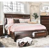 Furniture of America Embu Transitional Cherry Solid Wood 2-drawer Platform Bed