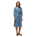 Peppercorn Damen Delara Jurk Curved Kleid, 9600 Light Blue Wash, 48