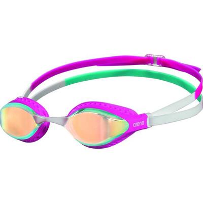 arena Unisex Wettkampf Schwimmbrille Airspeed Mirror, Größe - in YELLOW COPPER-PINK-MULTI