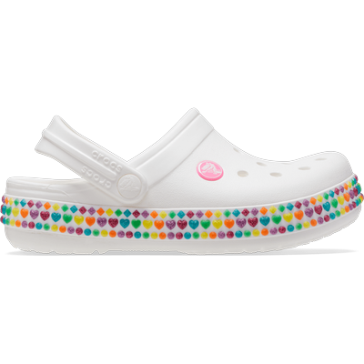 Crocs White Kids' Crocband™ Gem ...