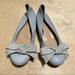 J. Crew Shoes | J. Crew Collection Cece Bow Ballet Flats 7 Light Bluish | Color: Blue/Gray | Size: 7