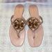 Tory Burch Shoes | Nib Tory Burch Jeweled Miller Sandal Meadowsweet | Color: Cream/Pink | Size: 6.5