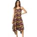 Plus Size Women's Printed Hanky Hem Dress by ellos in Multi Tropical Print (Size 14)