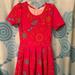 Lularoe Dresses | Lularoe Amelia Dress | Color: Red | Size: Xs