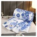 ZZDXW Four Seasons Duvet Printing,Summer Quilt 4.5 Tog， Duvet Single Double King Size,duvet Insert，polycotton Fabric Bedding，Down Classic Quilt Anti Allergy And Warm Comforter Bed Coverless Duvet