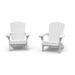 Keter Alpine Adirondack Chairs Resin Outdoor Patio Furniture w/ Cup Holder Ideal for Backyard Patio Plastic/Resin in White | Wayfair 250650