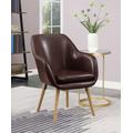 Take a Seat Charlotte Accent Chair in Espresso Faux Leather - Convenience Concepts 310131ES