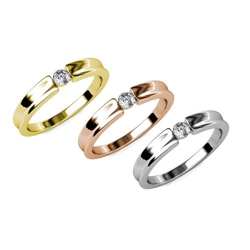 Simplicity Ring mit österreichischem Kristall: Gold/ 56