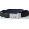 Armani Exchange Herren Wendegürtel aus Leder mit Icon Logo Belt, Black Navy, TU