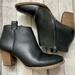 Madewell Shoes | Madewell Billie Boot Black Leather Ankle Booties Heeled Women's Size 6.5 | Color: Black/Tan | Size: 6.5