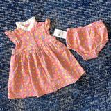 Ralph Lauren Dresses | Bnwt | Ralph Lauren Floral Toddler Dress+Bloomer | Color: Pink/Yellow | Size: 6-9mb