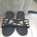 Adidas Shoes | Adidas Flip Flop Sandals | Color: Black/Gold | Size: 8