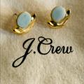 J. Crew Jewelry | J. Crew Moonrise Genuine Fresh Water Disc Earrings. | Color: Blue/Gold | Size: Os