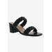 Wide Width Women's Fuss Slide Sandal by Bellini in Black Smooth (Size 7 W)