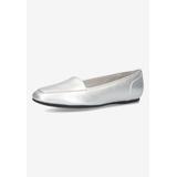 Women's Thrill Pointed Toe Loafer by Easy Street in Silver (Size 8 1/2 M)