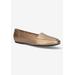 Wide Width Women's Thrill Pointed Toe Loafer by Easy Street in Bronze (Size 7 1/2 W)